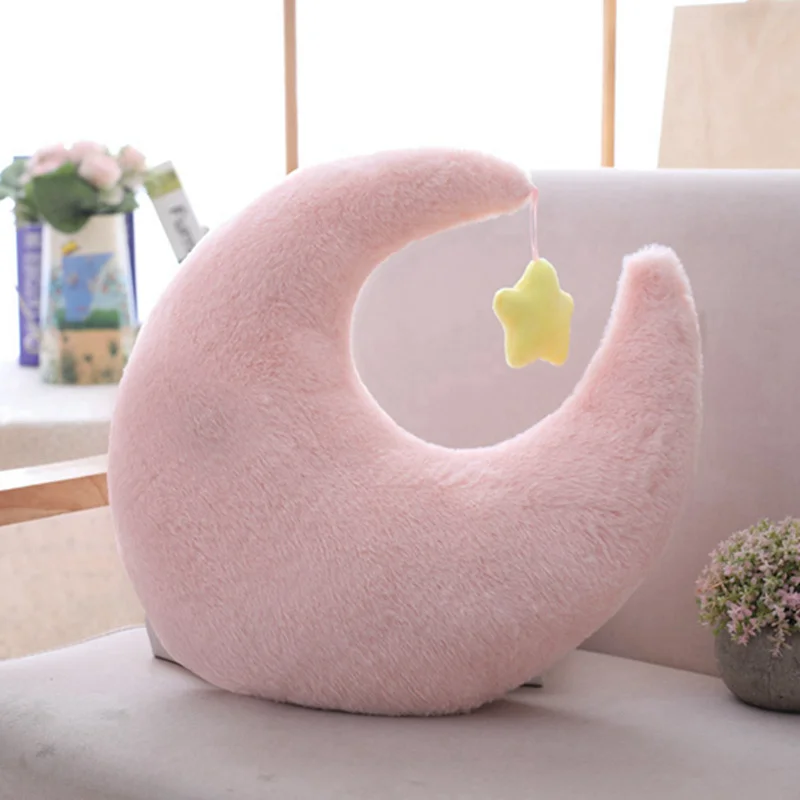 2 Sky Series Plush Toy Stuffed Soft Cartoon Moon Star Crown Heart-Shaped Plush Pillow Cute Sofa Cushion For Kids Birthday Gift - Color: 2