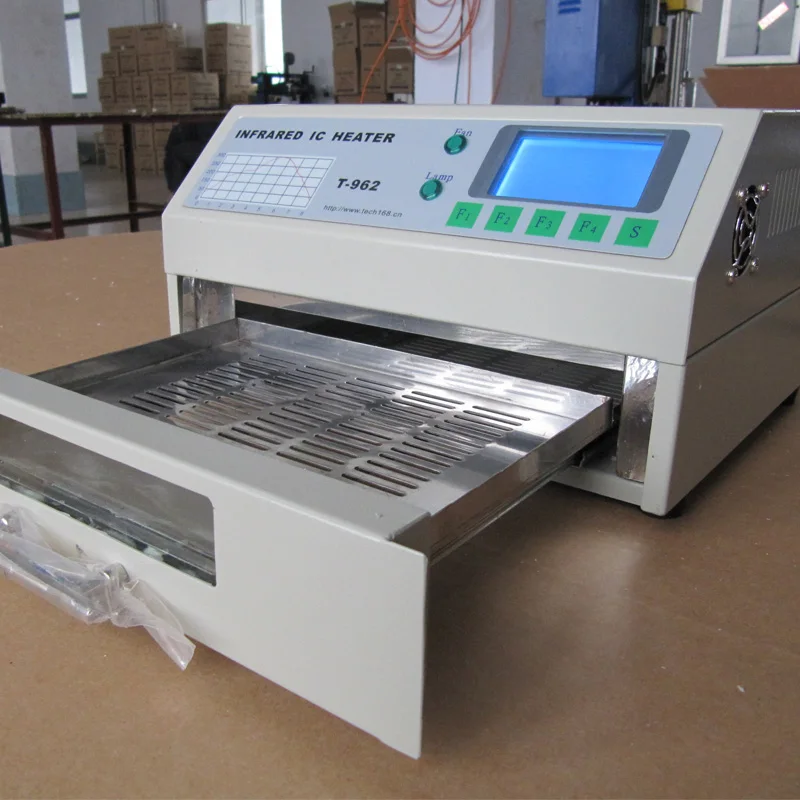 PUHUI T-962 800 Вт инфракрасный нагреватель T962 настольная паяльная печь BGA SMD SMT паяльная станция оплавленная печь для духовки EU/US