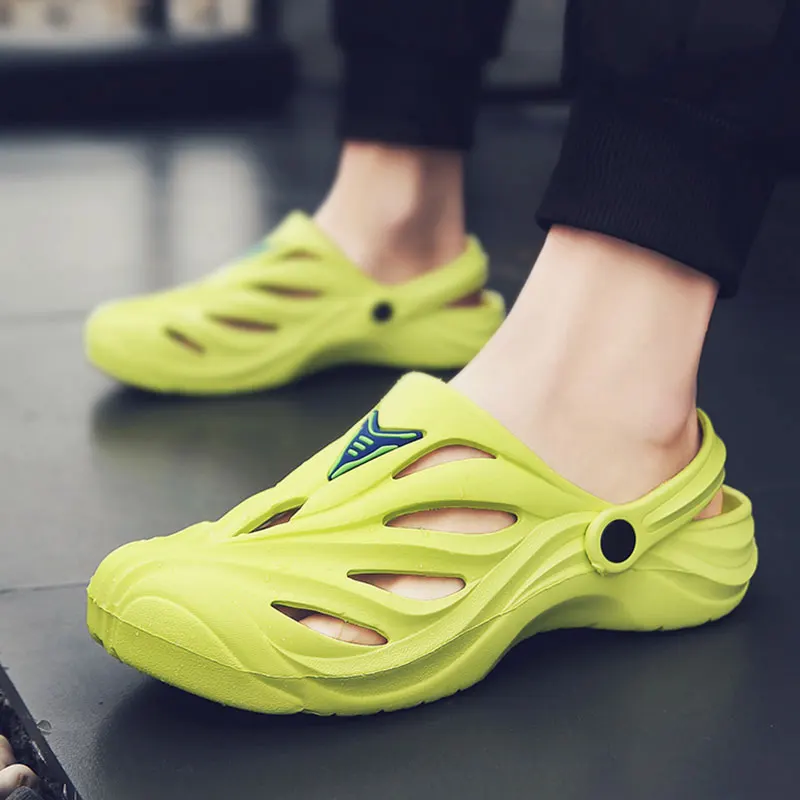 Мужские летние сандалии мужские тапочки водяная обувь уличные мюли сабо дышащие