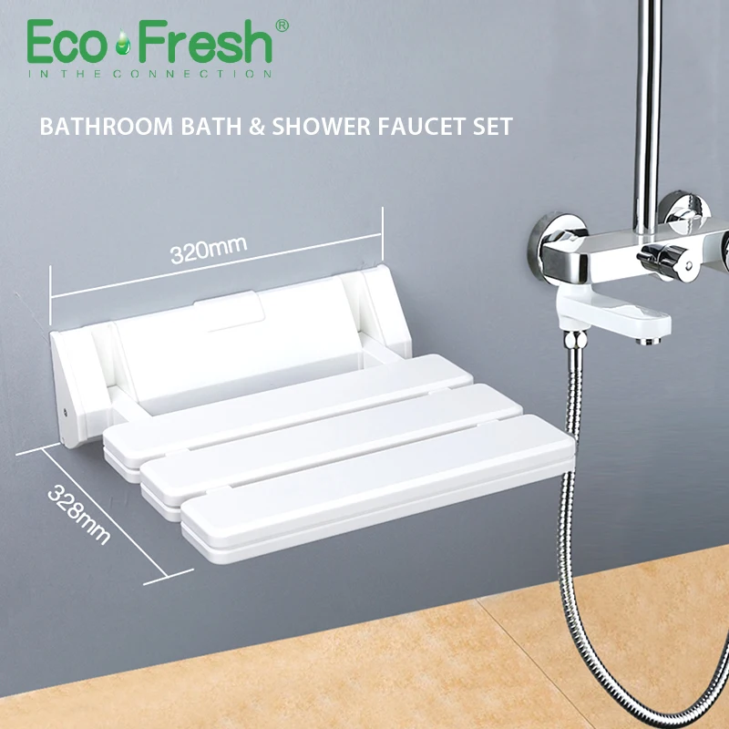 Настенное сиденье для душа Ecofresh Складное Сиденье и ванной стул пляжа