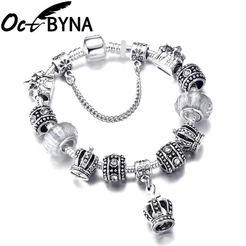 Модные бриллиантовые бусины Octnyna из муранского стекла для женщин ювелирные