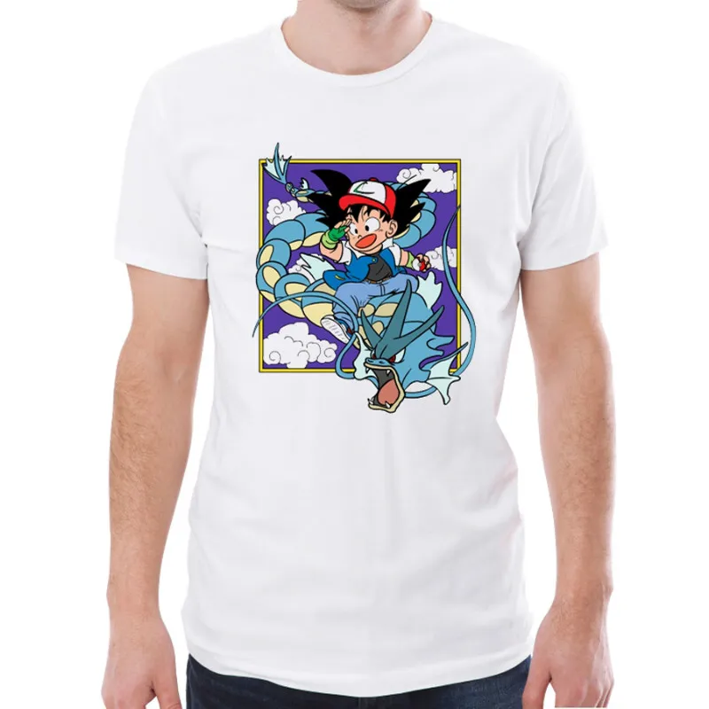 Dragon Ball футболка Для мужчин лето Z Супер сын Гоку Slim Fit Косплэй футболки аниме Homme |