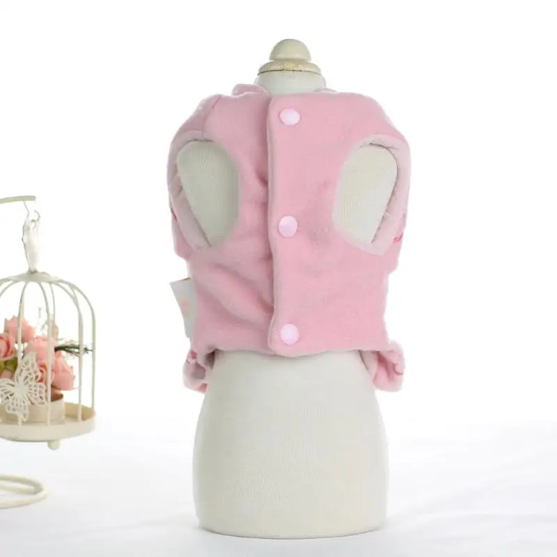 Товары для домашних животных зимние розовые пальто собак шерстяное принцессы с