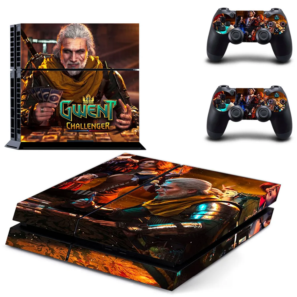 Игра Gwent Challenger PS4 наклейка для sony playstation 4 консоль и 2 контроллера кожи PS4 наклейка виниловый аксессуар