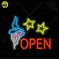 open with wizard neon bulbs sign real glass tube handcraft light sign recreation hotel iconic sign neon lights anuncio luminoso