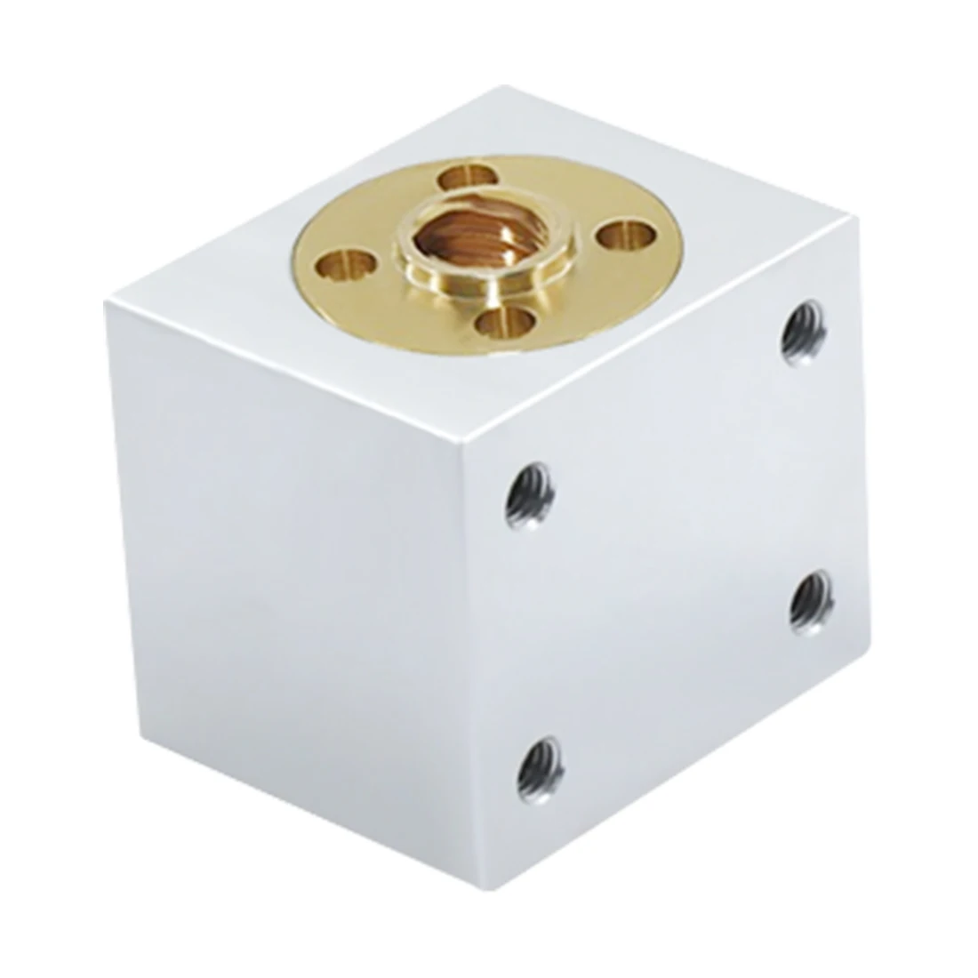 The new silver T8 Lead Screw Nut Housing Bracket For 3D Printer Parts T8 Trapezoidal Lead Screw Conversion Nut Aluminum Seat - Цвет: The new silver