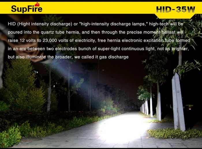 Supfire HID 35W галогенная лампа Cree XM U2 3500 люмен светодиодный фонарик Наружное