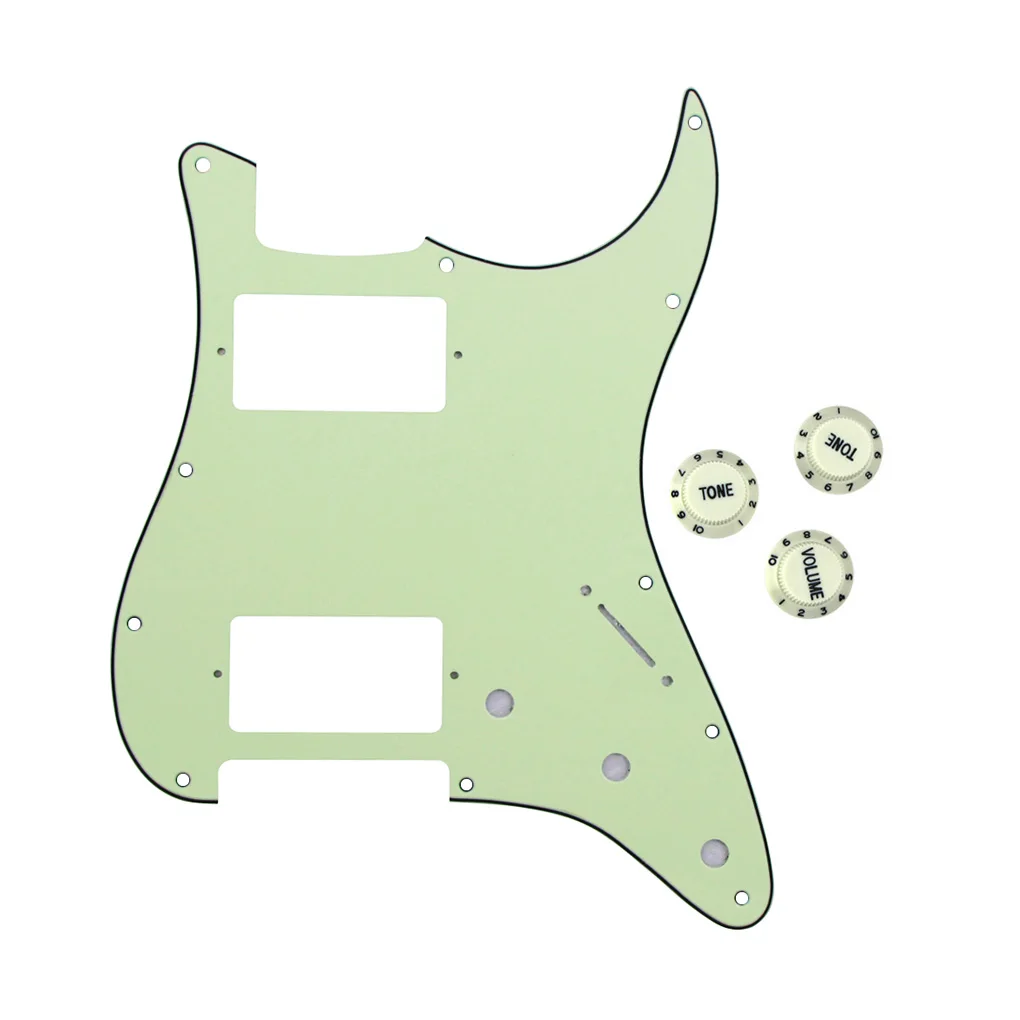 Новый мятно зеленый 3Ply HH Strat Гитара Pickguard 2T1V ручки управления для гитарных