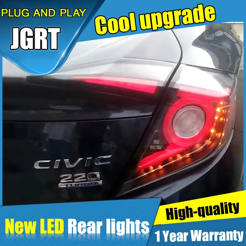 Автомобильные задние фонари для Honda Civic LED DRL ходовые огни Противотуманные фары