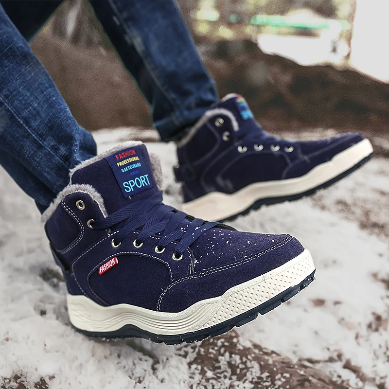 39 ~ 48 осень зима уличные теплые спортивные кроссовки мужские удобные длинные