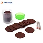 GOXAWEE 36 шт. пилы для Dremel Аксессуары для инструментов каучук режущий диск w2 шт. оправки для Dremel Аксессуары для вращающихся инструментов