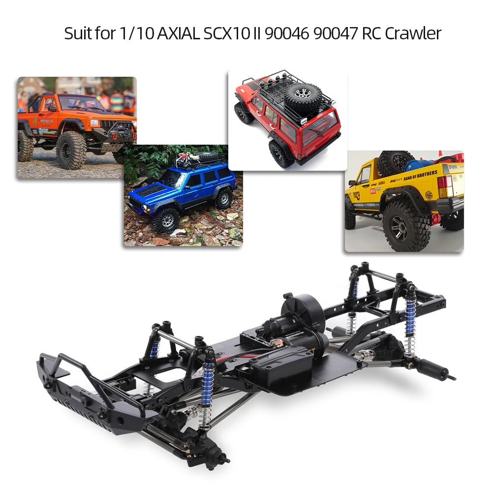 313 мм Колесная база Шасси Рама w/Tries для 1/10 AXIAL SCX10 II 90046 90047 RC Гусеничный альпинистский Автомобиль DIY