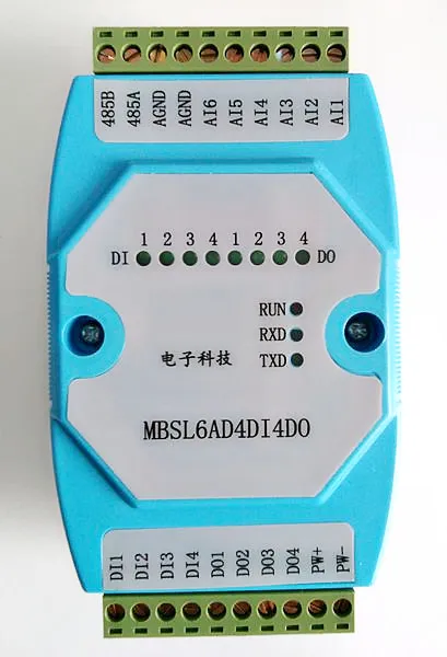 6 канальный аналоговый сигнал 4 модуль ввода и вывода цифрового сигнала 6AD/4DI/4DO RS485