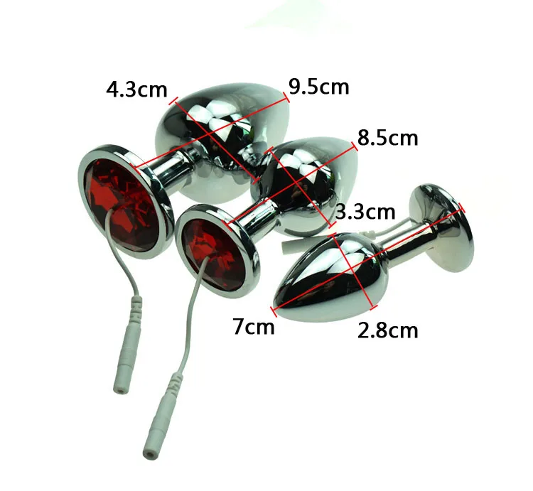 Electro Sex Metal Anal Plug/Butt Plug Toys For Men Woman Electric Shock Accessories Medical Prouducts 3 Sizes |