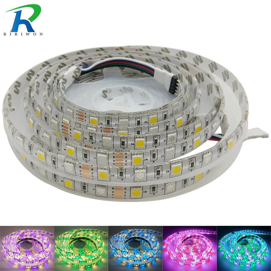 Светодиодная лента светильник RGB RGBWW SMD DC12V 5050 водонепроницаемая RGB гибкая лента светодиодная Диодная лента DC12V 5 м/лот RGBW RGBWW светодиодный светильник полосы