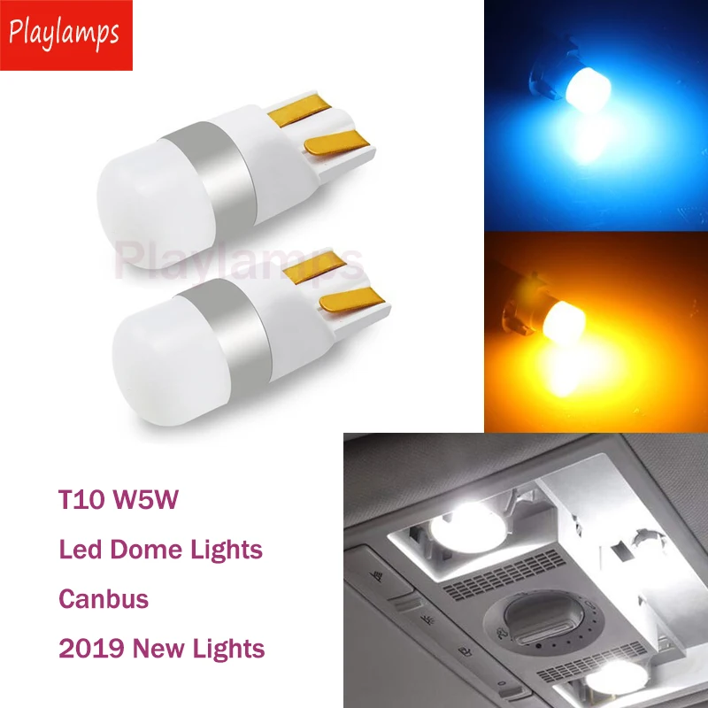 

10PCS T10 W5W LED Car Clearance Lights Reading Lamp 3030 SMD 350LM Auto Vehicle Dome Door Bulb Accessories Pure White 6000K