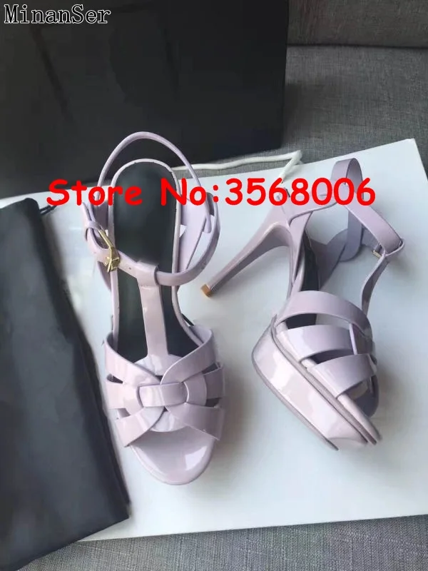 Best-selling Patent Leather Original Women Buckle Strap Sandals Shoes Sexy Wedding Party Dress High Heels Pumps | Обувь