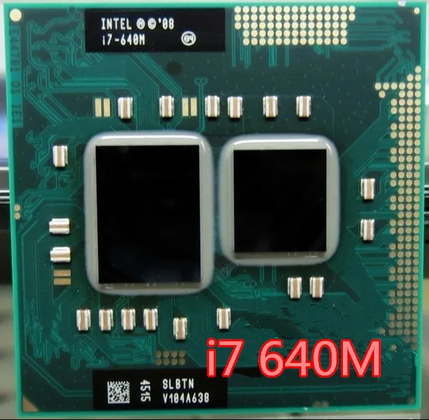Процессор Intel core I7 640m i7 640M двухъядерный 2 8 ГГц L3 4M 2800 МГц BGA1288 процессор работает на