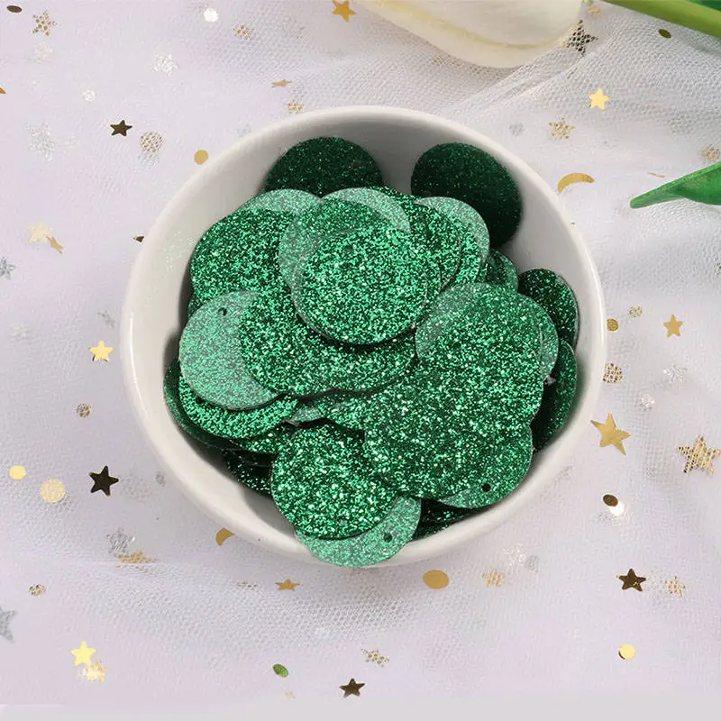 Dark Green ISequins 90 шт./лот Размеры 20 мм блестками плоский круглый из ПВХ пайетки с блестками шить свадебное Craft одежды швейные Поставщики - Цвет: Dark Green