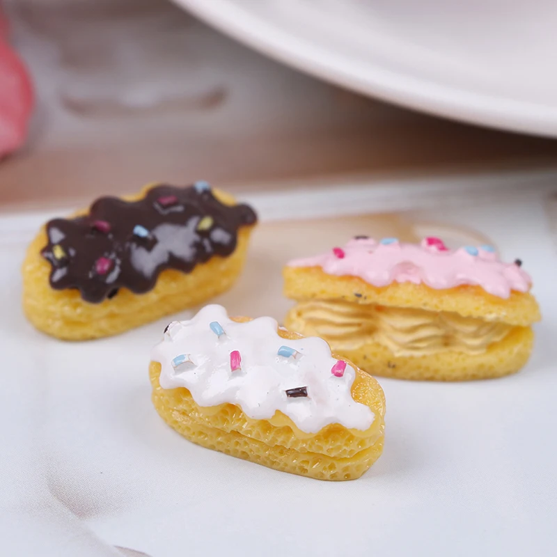 3pcs 1/12 Children Miniature Food Girls Kids Toy Gift For 1/6 doll Kitchen Cutting Toys Rsin Bread Cake Fast Pretend Play | Игрушки и