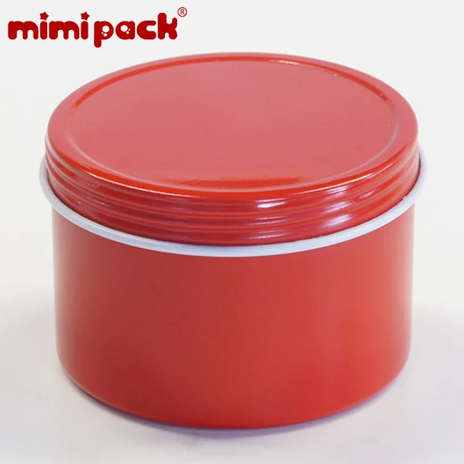 Mimipack 24 шт. металлические глубокие круглые жестяные коробки с винтовой крышкой, жесть жевательная резинка Конфета разное Органайзер(6 цветов - Цвет: Red
