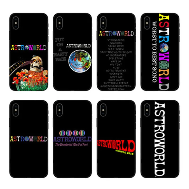 Scott travis astroworld lunatico em modo de casos de telefone para o iphone 4 5 6 7 8 Plus para apple Silicone macio capa preta