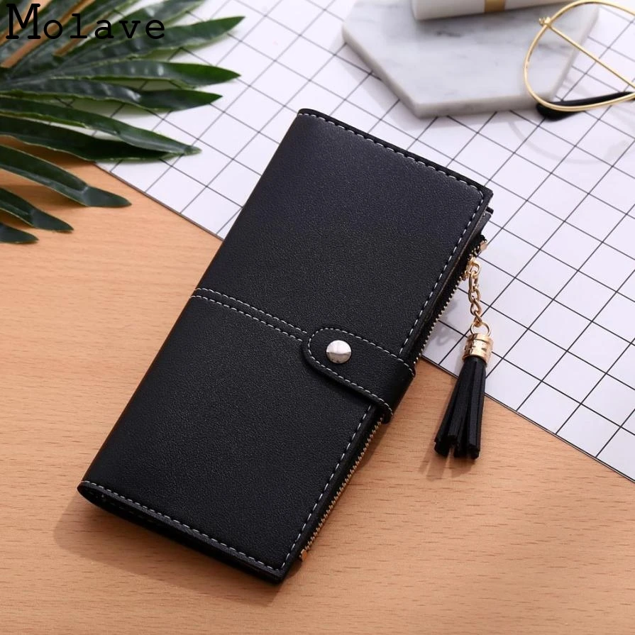 Для женщин Простой Длинный кошелек с кисточками для монет картхолдер (кошелек