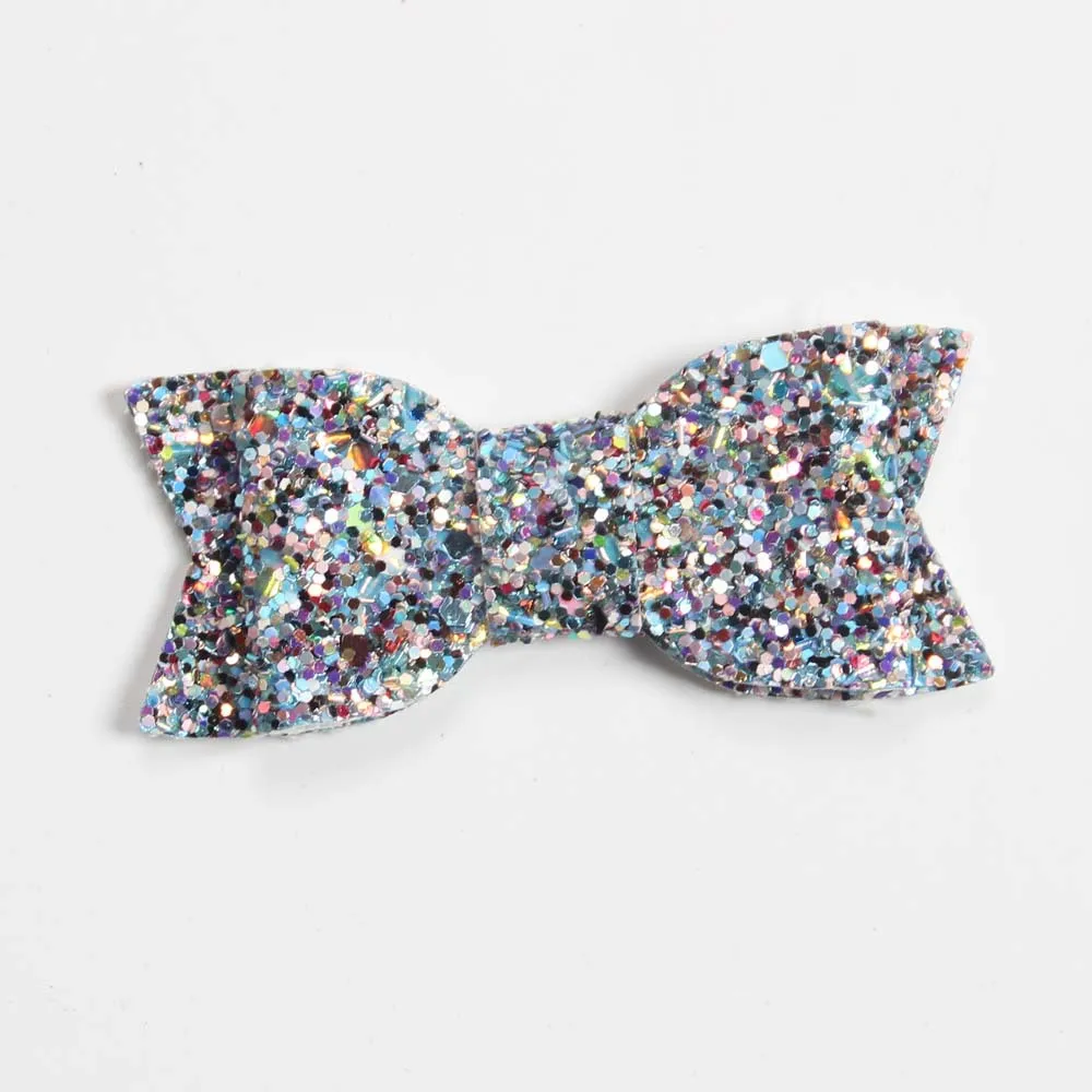Милые мини заколки для волос с бантом маленьких девочек двойные блестящие