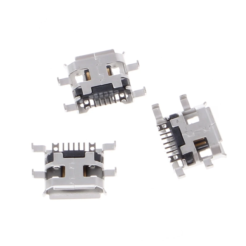 

10Pcs Micro USB Type B Female Socket Connector 5Pin 0.72mm For Phone Tablet Charging