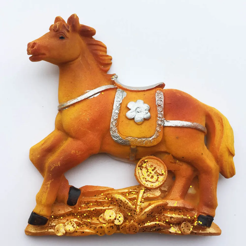 BABELEMI милый китайский успех счастливая лошадь магниты на холодильник мультяшный