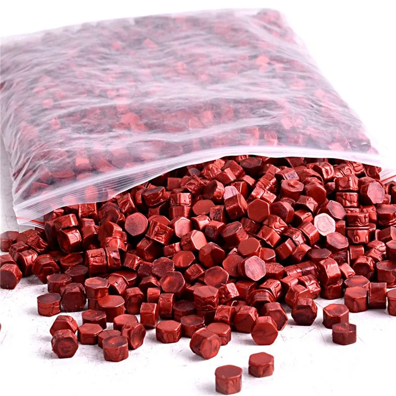 100 шт./лот Ретро шестиугольник уплотнения воск планшеты таблетки бусины печати С