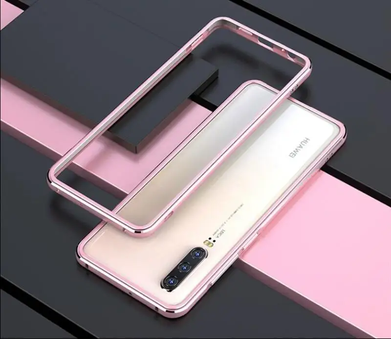pink with silver Для huawei P30 Pro чехол Роскошный глянцевый алюминиевый бампер Защитная крышка P30 Lite чехол металлический каркас P30 чехол - Цвет: pink with silver
