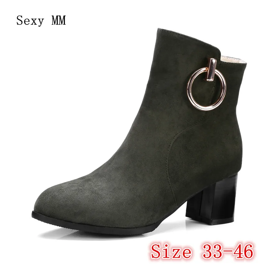 Демисезонный толстый высокий каблук Для женщин ботильоны женская обувь