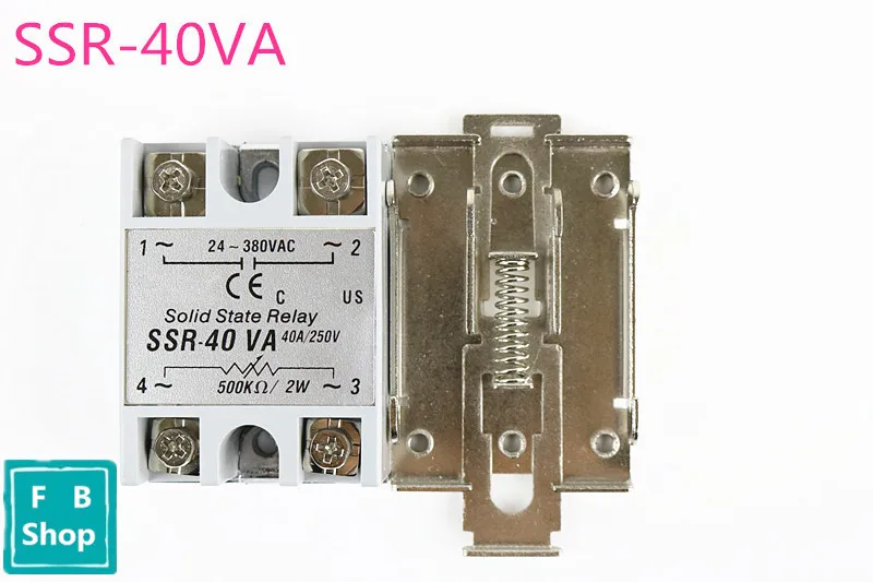 Φ 40A 80 280VAC 24 380VAC AC SSR 40AA 40DA H 40VA серое твердотельное реле с креплением на DIN