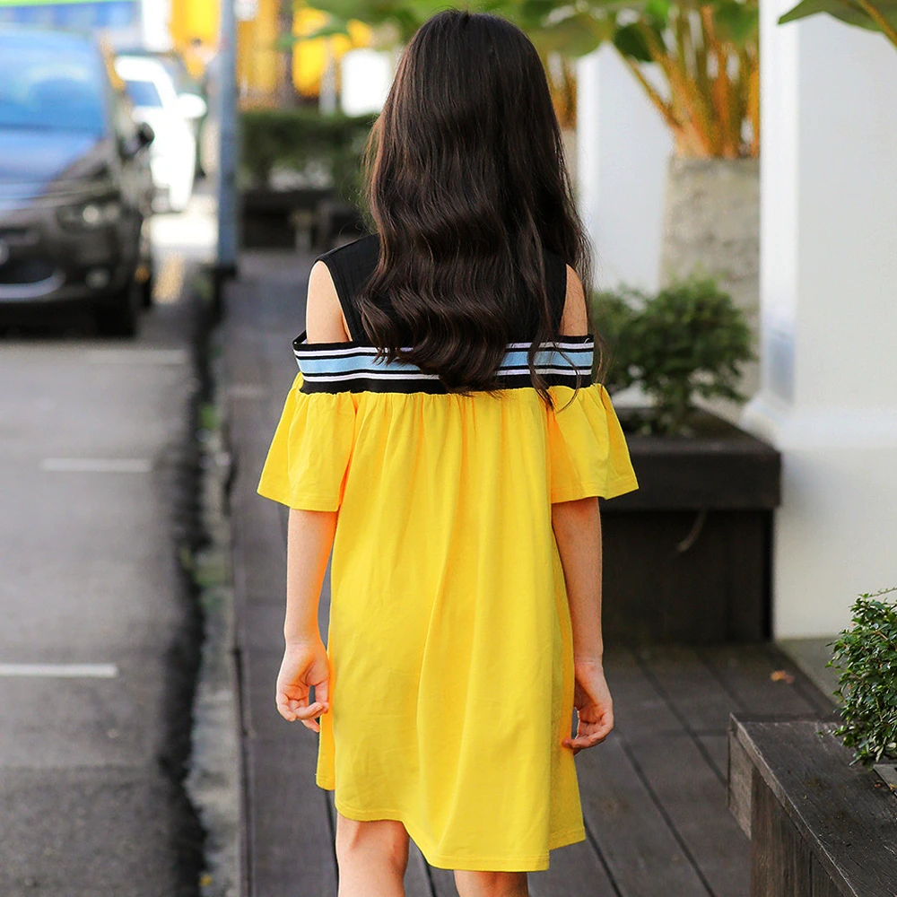 Платья для девочек-подростков 2019 г. летнее хлопковое детское праздничное платье