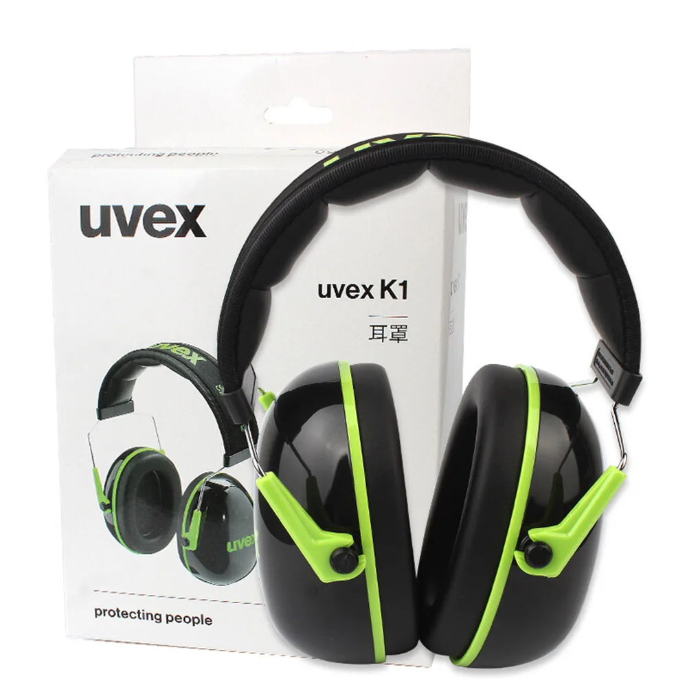 

UVEX K1 Soundproof Earmuffs Noise Reduction Earmuffs 28dB SNR Adjustable Headband for Industrial Work Sleep Travel Soundproof