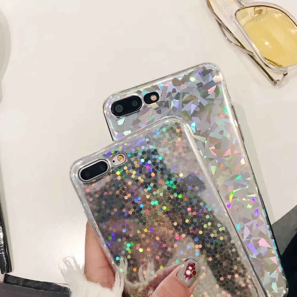 Luxury Bling Glitter Shining Phone Case For iPhone X XR XS Max Cool Laser Mirror Clossy 8 7 6 6s Plus Back Cover |