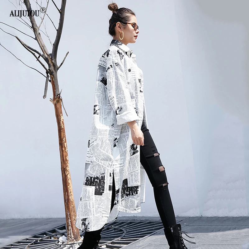 2019 Новая модная весенняя белая рубашка с длинными рукавами и отворотом летняя