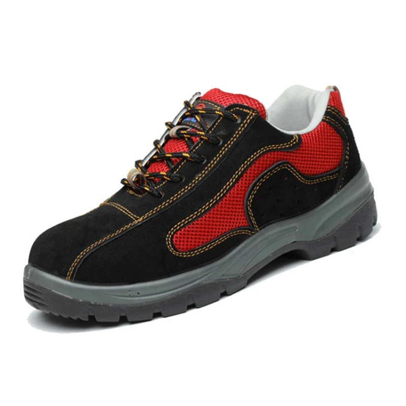 

men fashion comfort steel toe covers work safety shoes soft leather platform sneakers large size construction site security boot