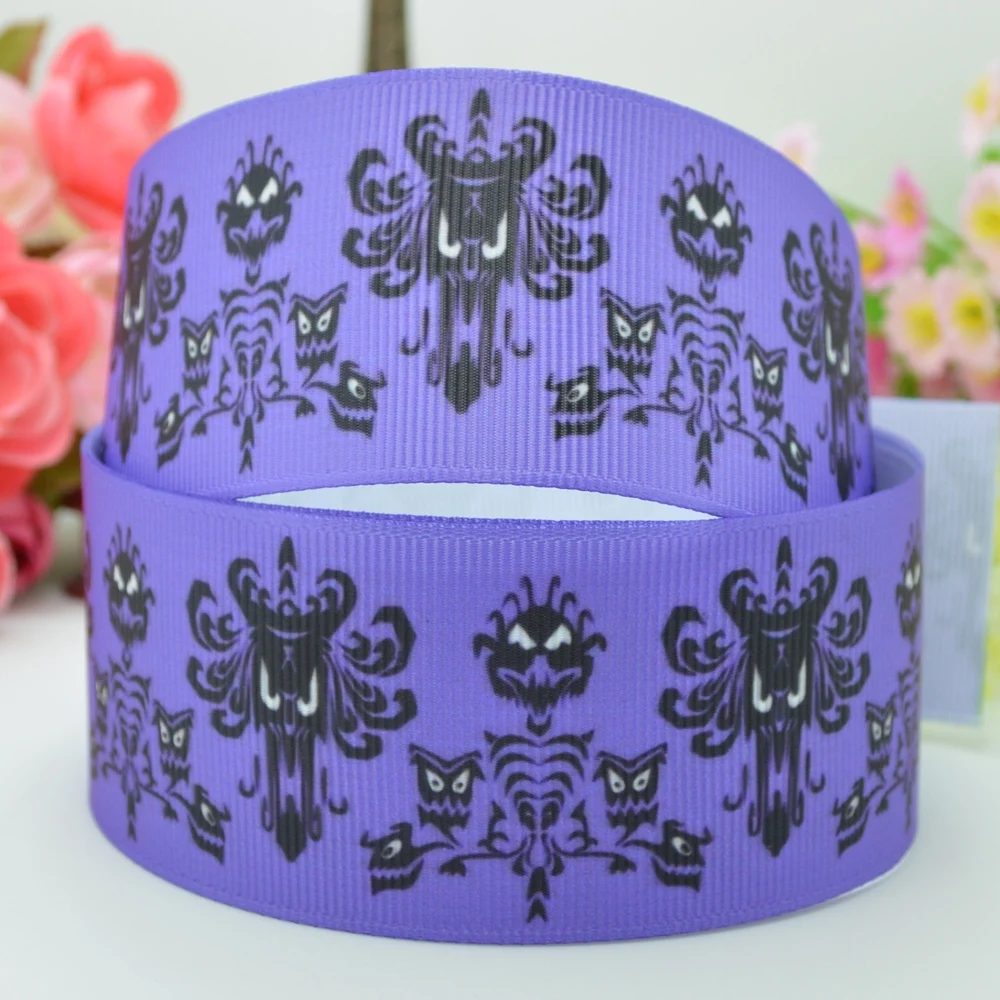 DUWES 1 5 &quot38 мм Хэллоуин Монстр печатных grosgrain ленты hai rbow DIY ручной работы OEM 50YD|ribbon