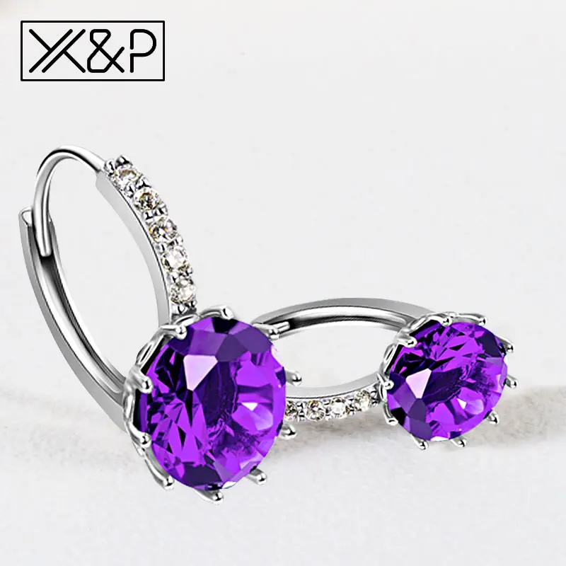 Женские серьги-гвоздики с кристаллами X &amp P классические корейские простые