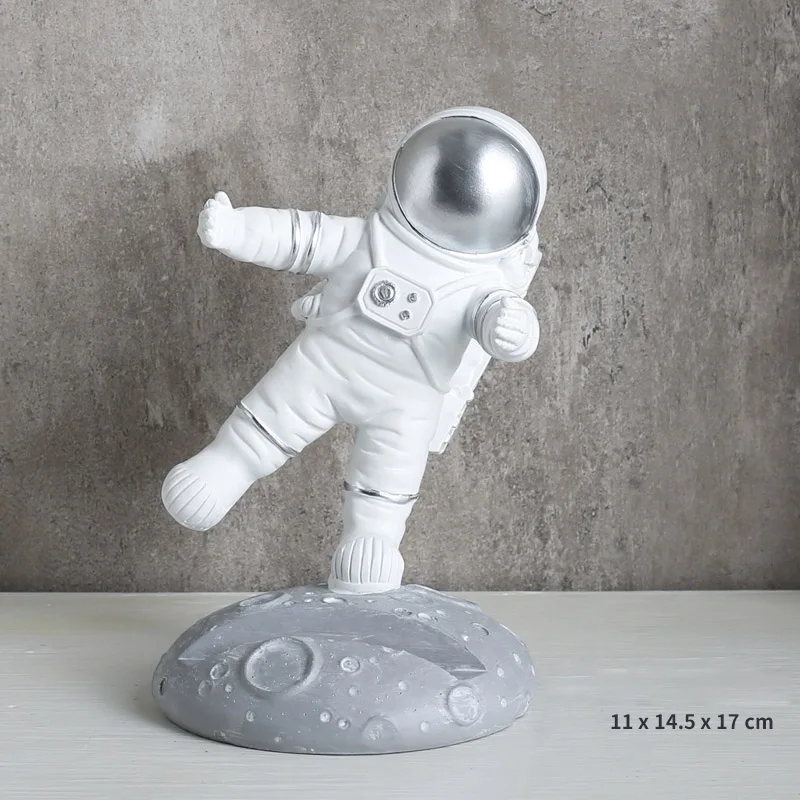 K 11x14.5x17cm Творческий прекрасный современный астронавт миниатюрная Статуэтка из смолы ремесло домашний сад мода Настольный предметы мебели Свадебный декор - Цвет: K 11x14.5x17cm