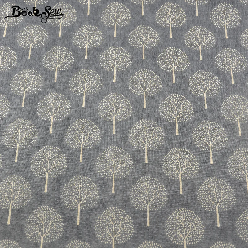 Booksew Textile Dark Grey Cotton Linen Fabric Sewing Dandelion Style Material Tissu Tablecloth Pillow Bag Curtain Cushion Zakka|cotton linen