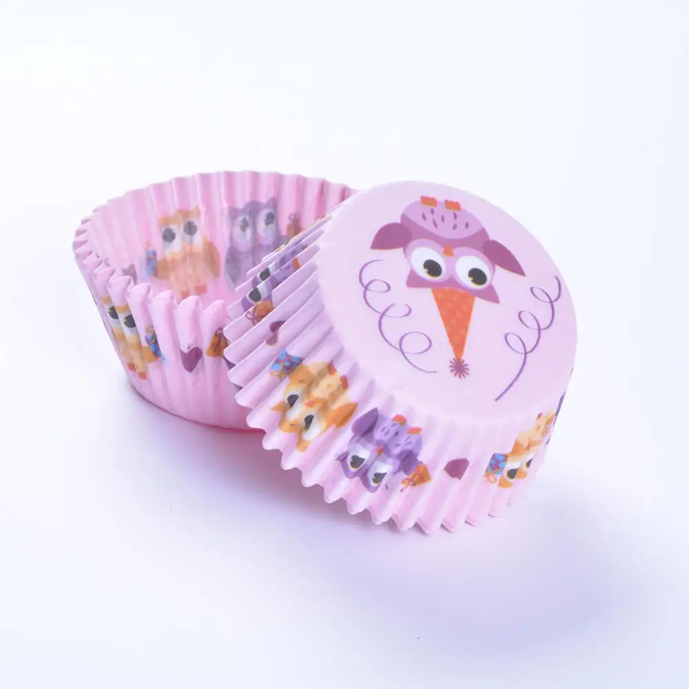 LIFETALK 200 Pieces Kids Birthday Gift DIY Cupcake Packing Mold Cartoon Paper Baking Cups Liners | Дом и сад