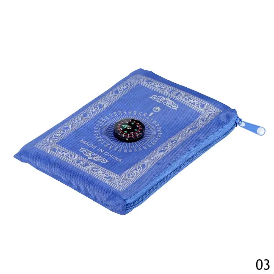 Royal Blue Новое поступление 100x60 см переносной Молитвенный ковер с компасом на коленях поли коврик для мусульманских ислам водонепроницаемый молитвенный коврик ковер с сумкой - Цвет: Royal Blue