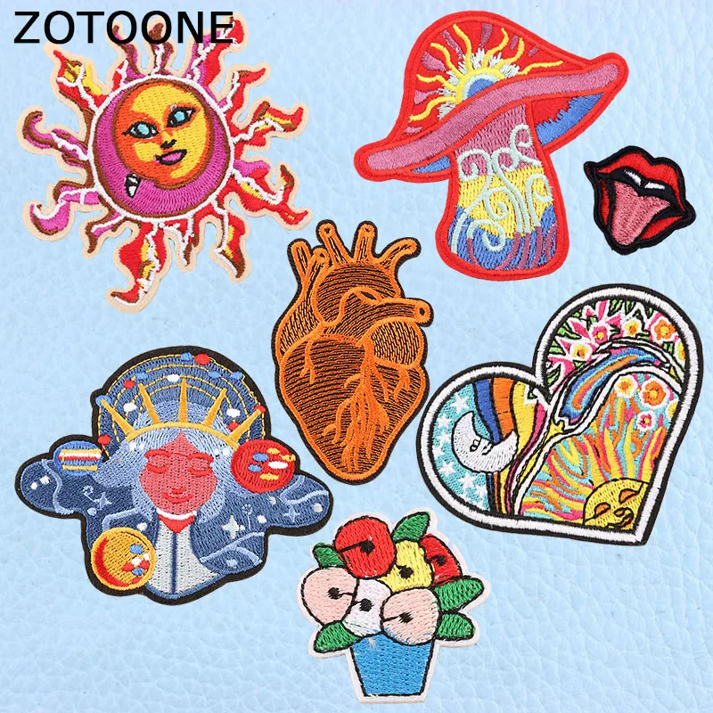 ZOTOONE/нашивки с солнечными цветами для одежды сделай сам железная вышивка