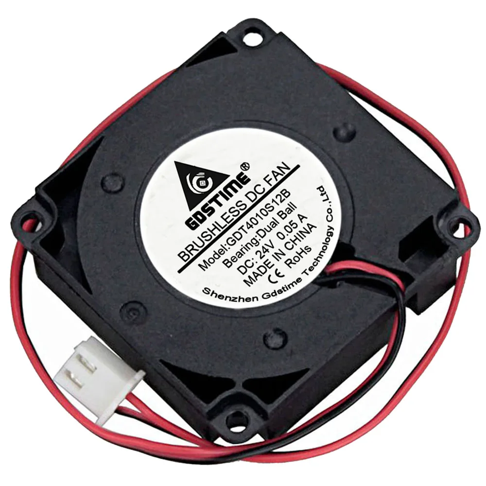 Gdstime 40 мм x 10 мм DC 24 V 2 Pin 4010 шариковый Бесщеточный Охлаждающий кулер небольшой вентилятор мини-воздуходувка