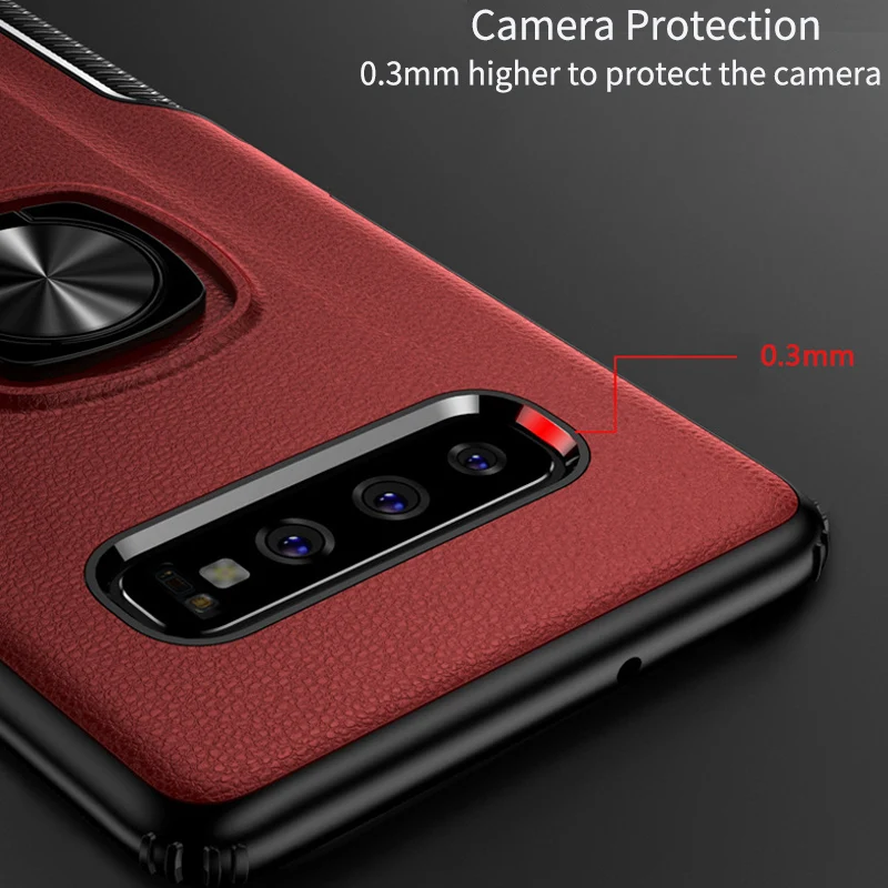 Магнитное Силиконовое чехол для samsung Galaxy S10 плюс кольцо держатель телефона S10e +