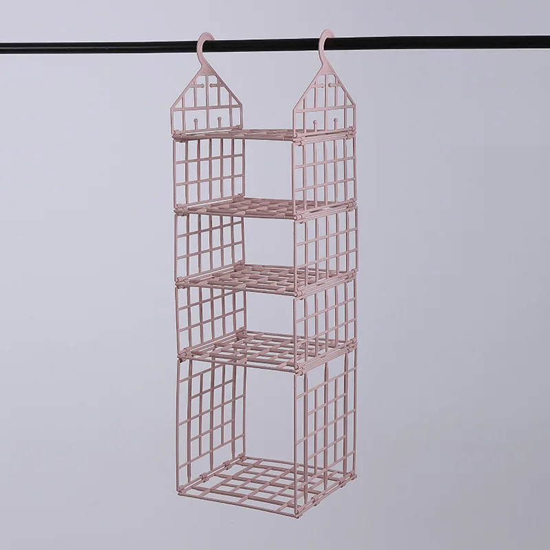 Nordic Pink 6 1 шт. домашний гардероб слой ed Складная стойка для хранения подвесная креативная подвесная сумка для одежды отделка для хранения многослойная стойка для хранения - Цвет: Nordic Pink 6
