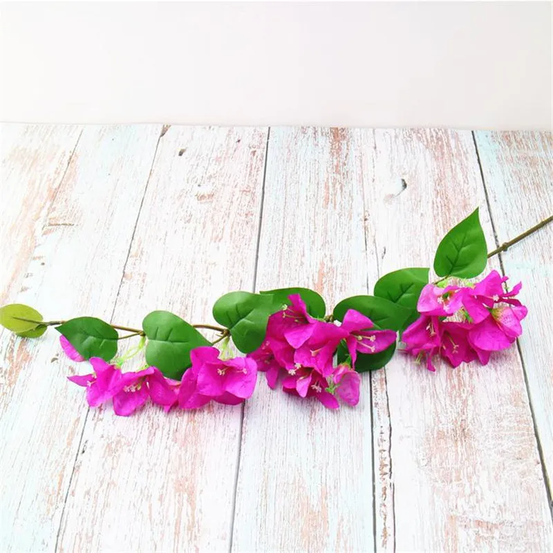 fuchsia Лидер продаж, имитация бугенвилля для восхождения на одном стволе, бугенвилля для дома, вечерние, Декоративные искусственные цветы - Color: fuchsia
